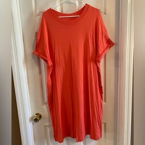 Time and Tru Bright Salmon Mini Dress